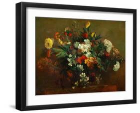 Flowers-Eugene Delacroix-Framed Premium Giclee Print