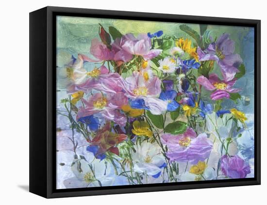 Flowers-Andrzej Pluta-Framed Stretched Canvas