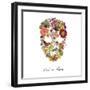 Flowerskull 2-Victoria Brown-Framed Art Print