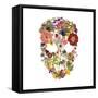 Flowerskull 3-Victoria Brown-Framed Stretched Canvas