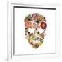 Flowerskull 3-Victoria Brown-Framed Art Print