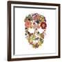 Flowerskull 3-Victoria Brown-Framed Art Print