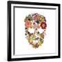 Flowerskull 3-Victoria Brown-Framed Art Print