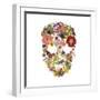 Flowerskull 3-Victoria Brown-Framed Art Print