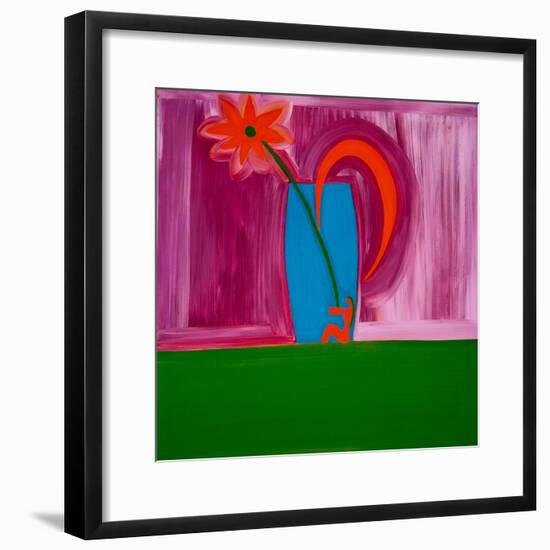 Flowervase,1998,(oil on linen)-Cristina Rodriguez-Framed Giclee Print