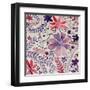 Flowery Dreams I-Blue Fish-Framed Art Print