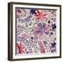 Flowery Dreams I-Blue Fish-Framed Art Print