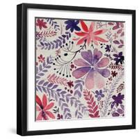 Flowery Dreams I-Blue Fish-Framed Art Print