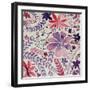 Flowery Dreams I-Blue Fish-Framed Art Print