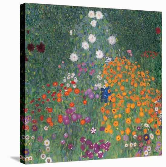 Flowery Garden-Gustav Klimt-Stretched Canvas