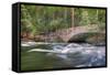 Flowing Merced River and Pohono Bridge, Yosemite-null-Framed Stretched Canvas