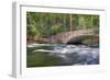 Flowing Merced River and Pohono Bridge, Yosemite-null-Framed Photographic Print