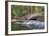 Flowing Merced River and Pohono Bridge, Yosemite-null-Framed Photographic Print