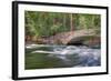 Flowing Merced River and Pohono Bridge, Yosemite-null-Framed Photographic Print
