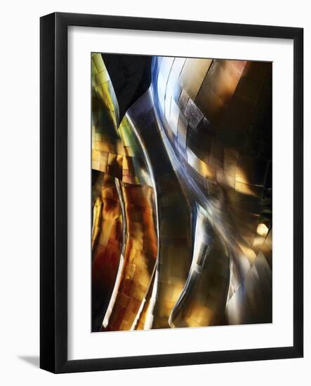 Flowing Metal Shpaes-George Oze-Framed Photographic Print