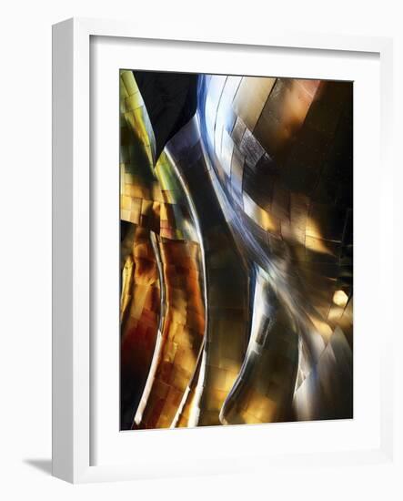 Flowing Metal Shpaes-George Oze-Framed Photographic Print
