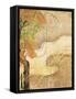 Flowing River-Japanese School-Framed Stretched Canvas