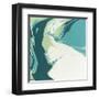 Flowing Teal I-Studio W-Framed Art Print