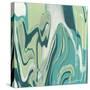 Flowing Teal III-Studio W-Stretched Canvas