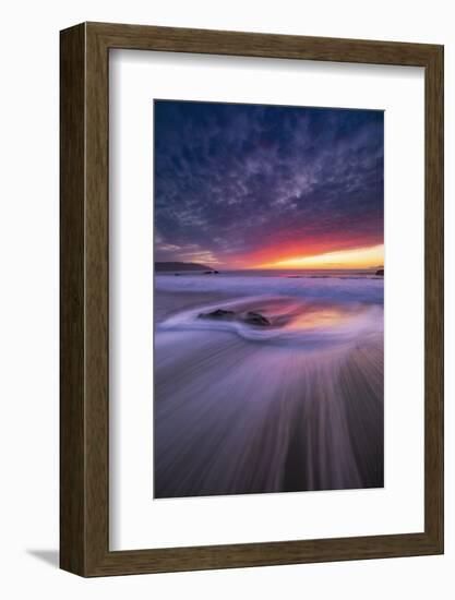 Flowing Tides Moody Sunset Seascape, Marshall Beach, San Francisco-Vincent James-Framed Photographic Print