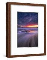 Flowing Tides Moody Sunset Seascape, Marshall Beach, San Francisco-Vincent James-Framed Photographic Print