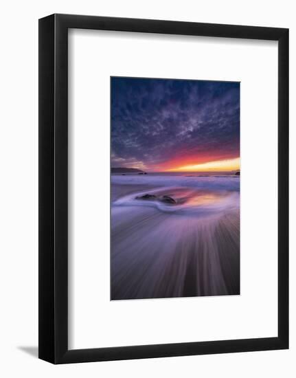 Flowing Tides Moody Sunset Seascape, Marshall Beach, San Francisco-Vincent James-Framed Photographic Print