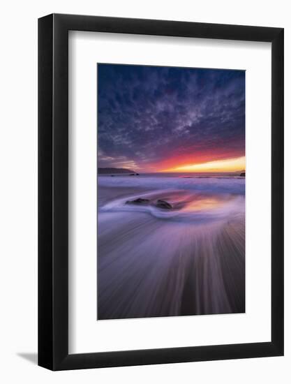 Flowing Tides Moody Sunset Seascape, Marshall Beach, San Francisco-Vincent James-Framed Photographic Print