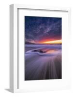 Flowing Tides Moody Sunset Seascape, Marshall Beach, San Francisco-Vincent James-Framed Photographic Print