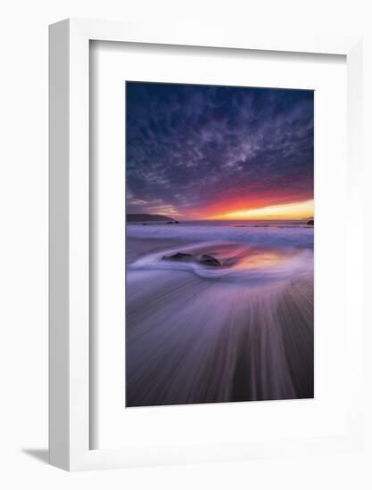 Flowing Tides Moody Sunset Seascape, Marshall Beach, San Francisco-Vincent James-Framed Photographic Print