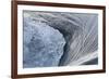 Flowing water and ice on partially frozen river, River Nith, Dumfries and Galloway, Scotland-Michael Durham-Framed Photographic Print