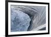 Flowing water and ice on partially frozen river, River Nith, Dumfries and Galloway, Scotland-Michael Durham-Framed Photographic Print