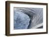 Flowing water and ice on partially frozen river, River Nith, Dumfries and Galloway, Scotland-Michael Durham-Framed Photographic Print