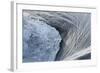 Flowing water and ice on partially frozen river, River Nith, Dumfries and Galloway, Scotland-Michael Durham-Framed Photographic Print