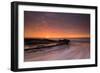 Flowing Water over the Beach at Sunrise-A Periam Photography-Framed Photographic Print
