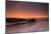 Flowing Water over the Beach at Sunrise-A Periam Photography-Mounted Photographic Print