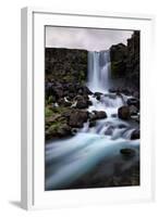 Flowing Waterfall Mood, Öxarárfoss, Iceland-Vincent James-Framed Photographic Print
