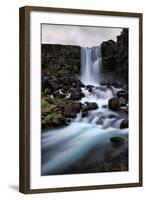 Flowing Waterfall Mood, Öxarárfoss, Iceland-Vincent James-Framed Photographic Print