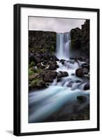 Flowing Waterfall Mood, Öxarárfoss, Iceland-Vincent James-Framed Photographic Print