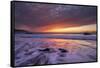 Flowing Waters Sunset Seascape, Marshall Beach, San Francisco-Vincent James-Framed Stretched Canvas