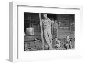 Floyd Burroughs and Tengle children in Hale County, Alabama, 1936-Walker Evans-Framed Photographic Print