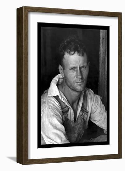 Floyd Burroughs, Cotton Sharecropper-Walker Evans-Framed Art Print