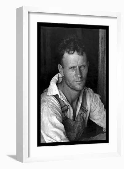 Floyd Burroughs, Cotton Sharecropper-Walker Evans-Framed Art Print