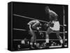 Floyd Patterson, and Sonny Liston During Liston-Patterson Heavyweight Title Bout-George Silk-Framed Stretched Canvas