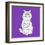 Fluffy Cat-Anna Nyberg-Framed Art Print