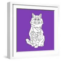 Fluffy Cat-Anna Nyberg-Framed Art Print