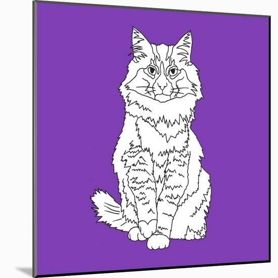 Fluffy Cat-Anna Nyberg-Mounted Art Print