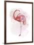 Fluffy Flamingo 3-Fab Funky-Framed Art Print