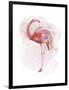 Fluffy Flamingo 3-Fab Funky-Framed Art Print