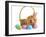 Fluffy Foxy Rabbit in Basket with Easter Eggs-Yastremska-Framed Photographic Print
