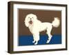 Fluffy White Dog-null-Framed Art Print